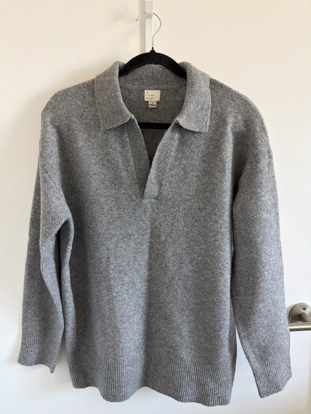 A New Day Gray Collared Sweater Size S